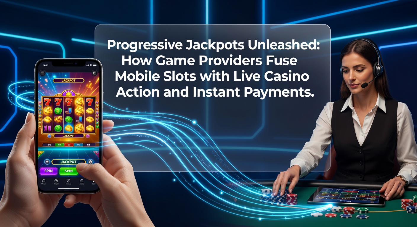 Dynamisches Bild eines progressiven Jackpots, das Mobile Slots, Live-Dealer und blitzschnelle Zahlungen in einer explosiven Fusion zeigt